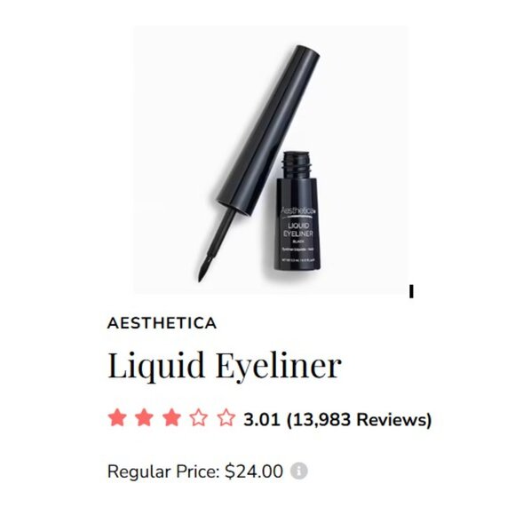 AESTHETICA Liquid Eyeliner (Black / Noir) (BRAND NEW & SEALED IN BOX!) - Picture 5 of 5